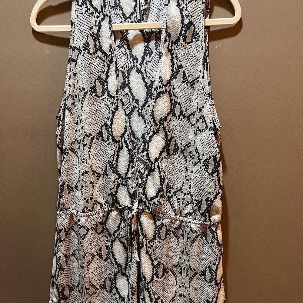 Snake Print Sleeveless Top